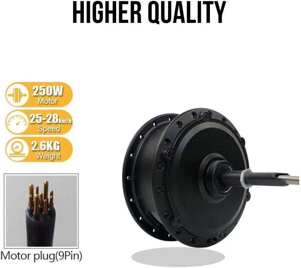 Electric Bike Kit with 36v 250w Brushless Gearless Rear Hub Motor Convert with Brushless Gear for Ebike or Bike