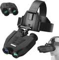 Night Vision Goggles Head Mounted, Night Vision Binoculars, Built in Dual 1.4inch Screen, 3D Vision Effect, 8X Digital Zoom, Digital Infrared Goggles for Helmet