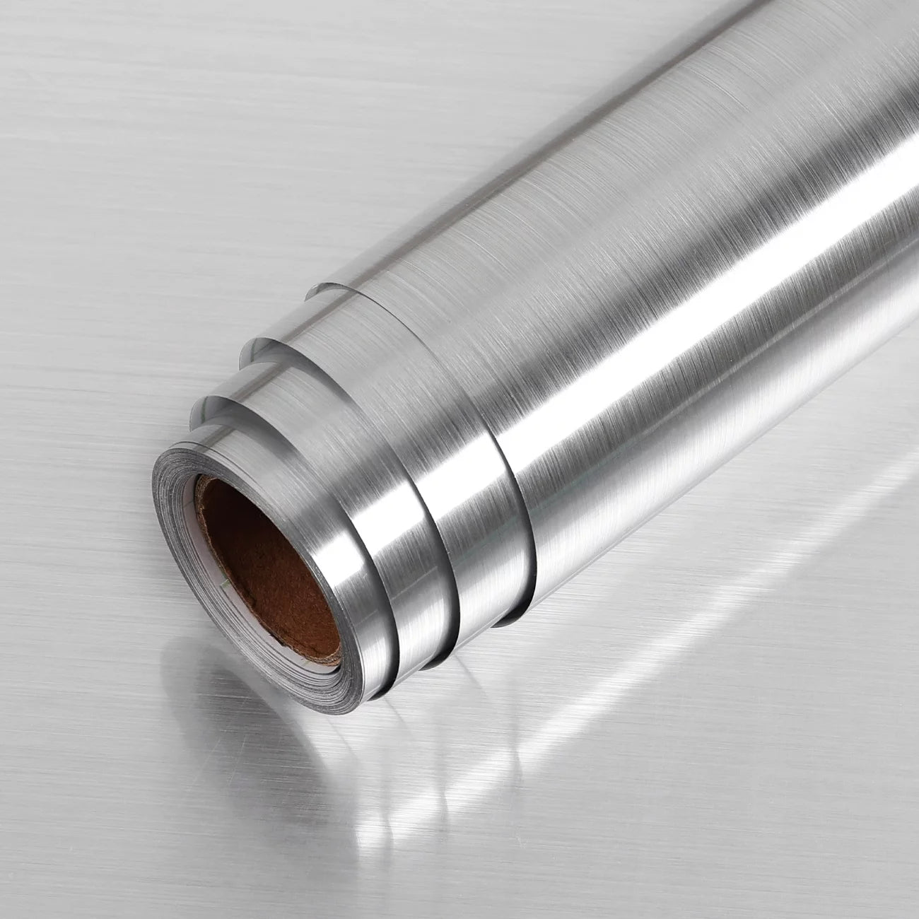 LaCheery Stainless Steel Contact Paper Silver Wallpaper Self Adhesive Removable Wallpaper Dishwasher Cover Shelf Liner Peel and Stick Wallpaper for Kitchen Appliances Refrigerator 16"x 317"