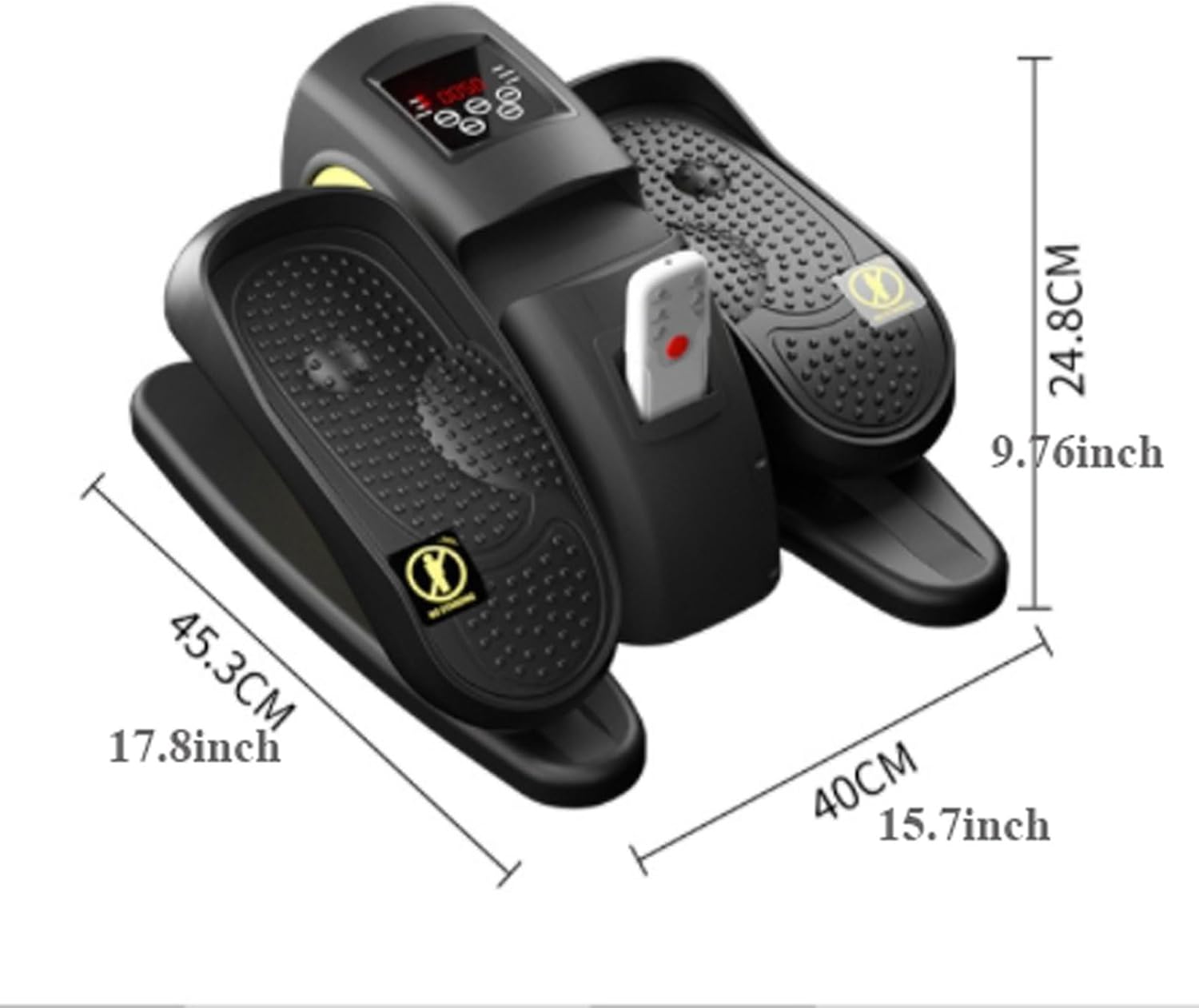Pedal Exerciser for Seniors, Indoor Under Desk Elliptical Machine, Speeds Adjustable Elliptical Trainer with Remote Control, Seating Pedal Exerciser Rehabilitation Training Stepper for Teens Seniors a
