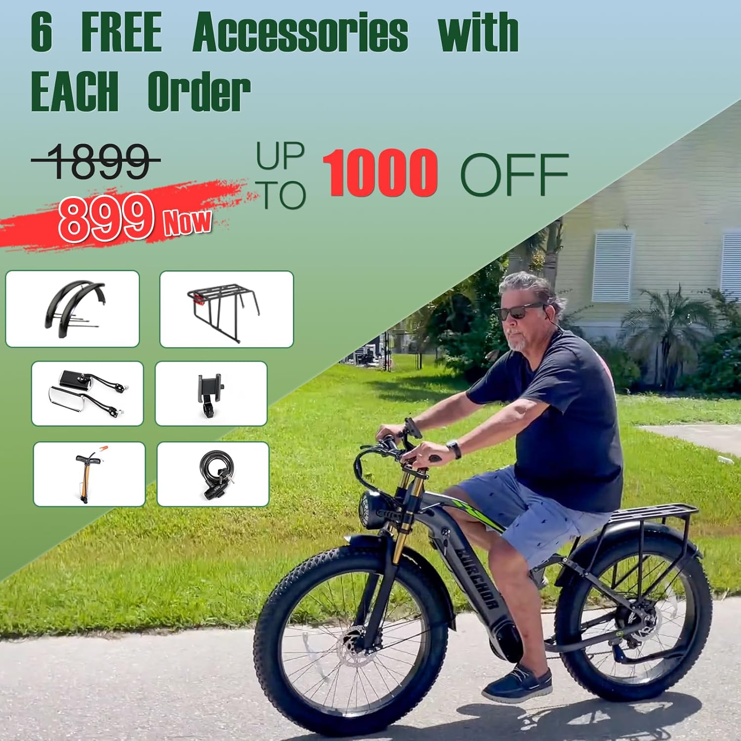 Electric Bike for Adult 48V 30AH/20AH Removable Battery 1000W Ebike 26"Fat Tire up to 30MPH&118 Miles Long Range Full Suspension Electric Bicycle with Dual Hydraulic Disc Brakes,Shim 8-Speed Gear