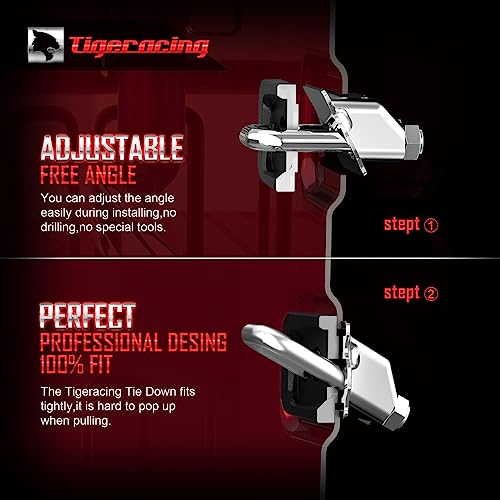 Tie Down Anchors Retractable Truck Bed D Ring Compatible with 2007+ Silverado & Sierra 1500 2500 3500 | 2015+ Colorado & Canyon - 3000LBS Capacity Only Fit SideWall (of 2)