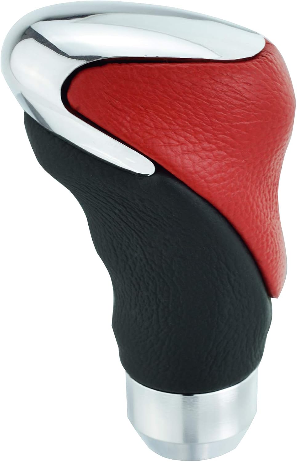 Abfer Knob Shifter Car Shifting Gear Stick Head Replacement Leather Shift Knob for Most Manual Vehicles, Red