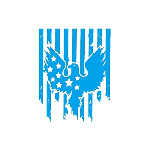 American Flag Eagle Creative Fun Hood Side Door Racing Stripes Modified Vinyl Stickers DIY Car Stickers (Color : Red)