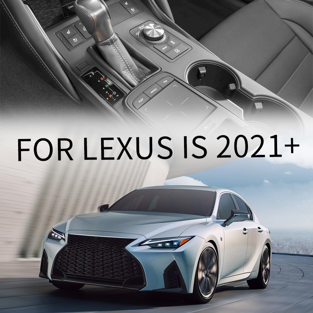 Jogon Real Carbon Fiber Center Console Gear Shift Trim Panel Cover for Lexus is IS300 IS350 IS500 F Sport 2021 2022 2023 2024