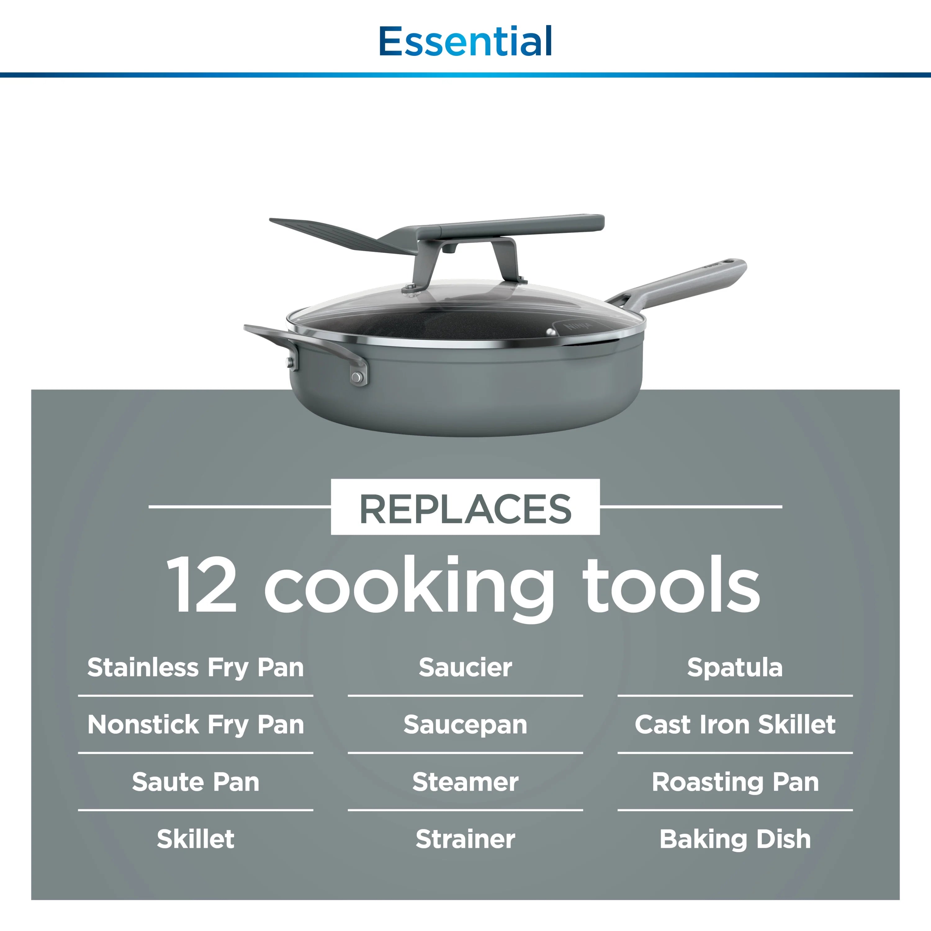 Ninja Foodi Never Stick Possible Pan, Sea Salt Grey CW100GY