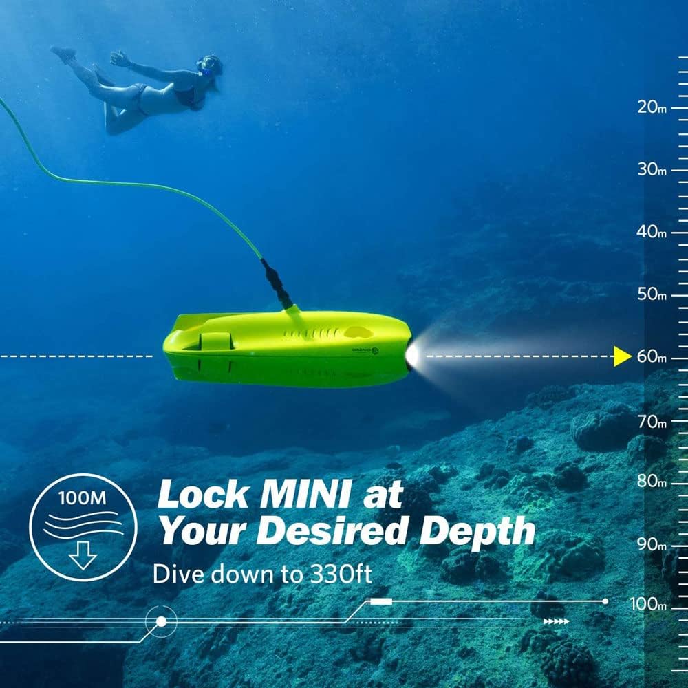 Underwater Drone Underwater Omnidirectional Movement 4K UHD Camera VR Headset Real-Time Control LED True 360° Ultra Wide Angle Posture Lock Slow Motion Image Stabilization