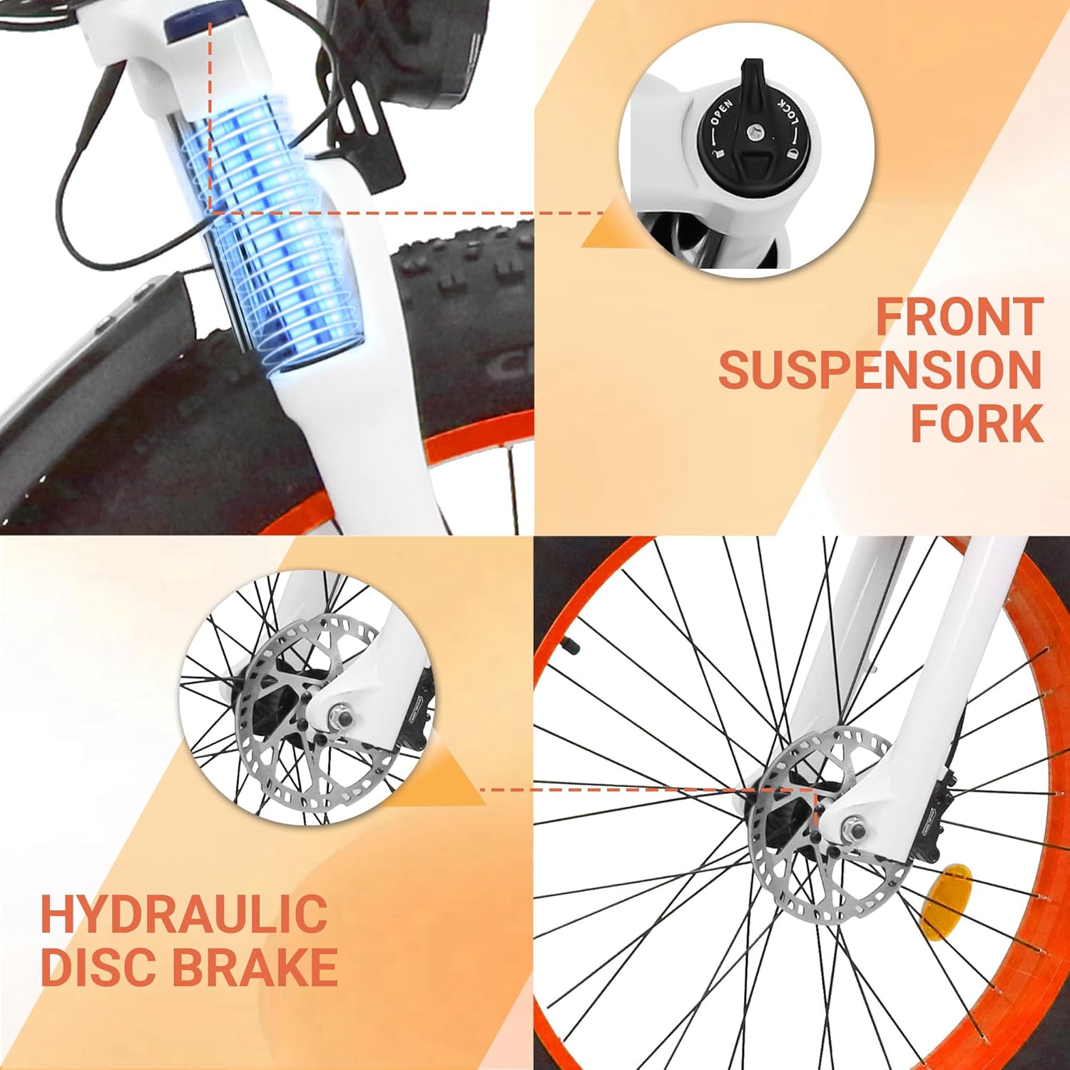 Da08 Electric Bike for Adults,1000W Brushless Motor,7-Speed with Removable 48V 15AH Battery,26" x 4.0 Fat Tire Electric Bike Up to 31MPH Off Road Beach Mountain Electric Bicycle.
