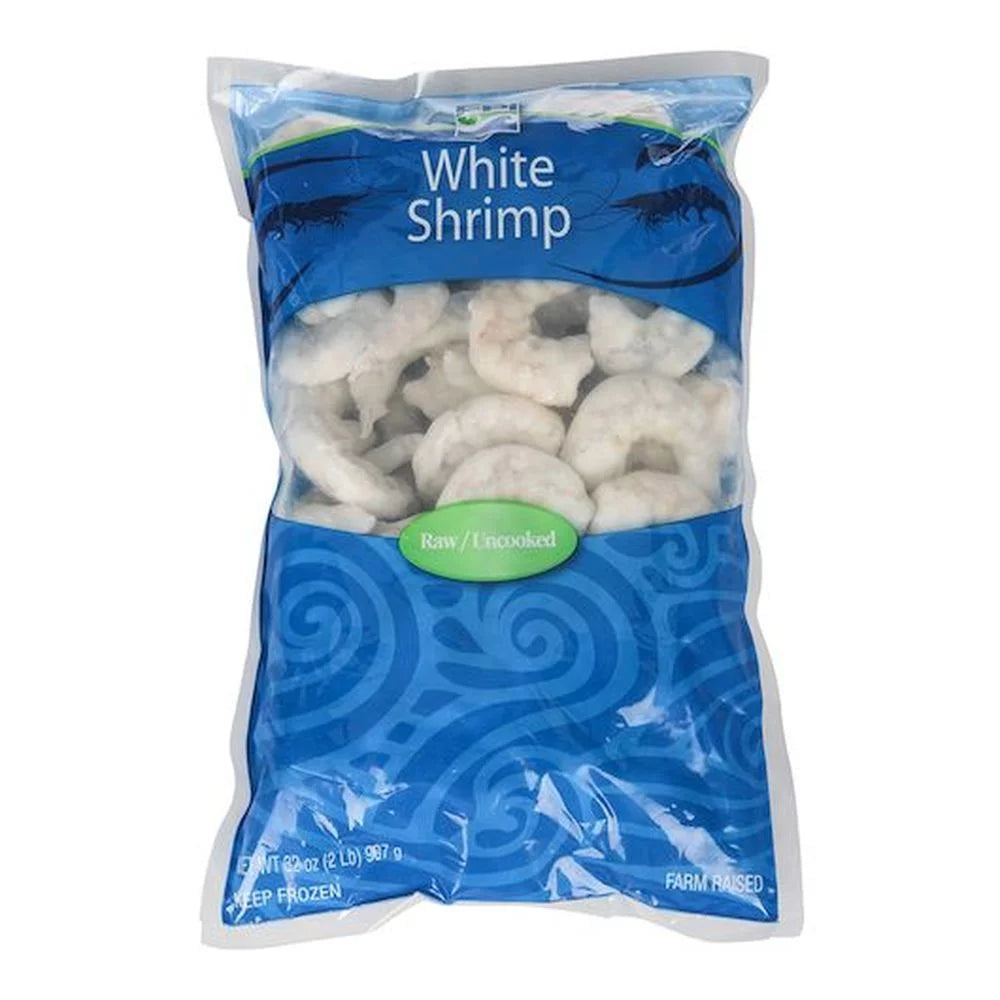 FPI Raw Peeled Deveined Tail Off White Shrimp 21 to 25 Count, 2 Pound -- 5 per case