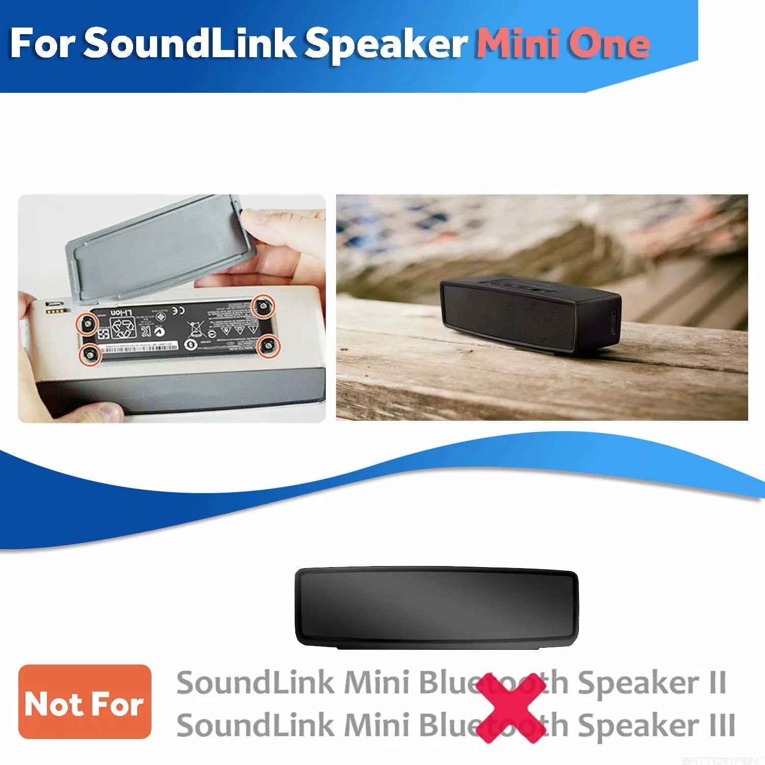 061385 Battery 061384 061386 063287 7.4V 2900mAh Replacement for Boses Soundlink Mini one / Boses SoundLink Mini Bluetooth Speaker one/ Boses SoundLink Mini Bluetooth Speaker I/ Boses Mini I