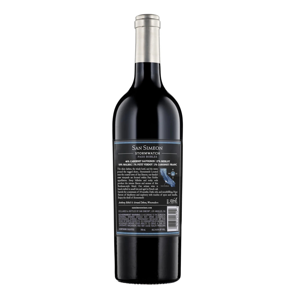 San Simeon Stormwatch Estate Red Wine, 750ml Glass Bottle, Paso Robles, California