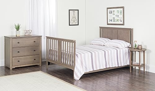 Child Craft Harmony 3 Drawer Dresser with Removable Changing Table Topper for Nursery or Bedroom, Plenty of Storage, Anti-Tip Kit Included to Prevent Tipping, Non-Toxic, Baby Safe Finish (Cool Gray)