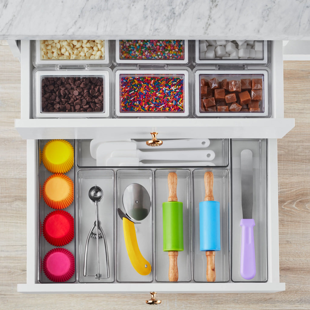 The Home Edit 6-Piece Clear Plastic Kitchen Drawer Edit Storage System