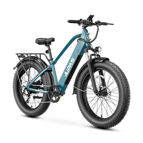 Aipas M2 Electric Bike,1500W Peak Motor Electric Bike for Adults, 26'' x 4.0'' Fat Tire Electric Mountain Bike with 480Wh Samsung Battery, 28MPH 45 Miles Ebike UL Certified 7 Speed