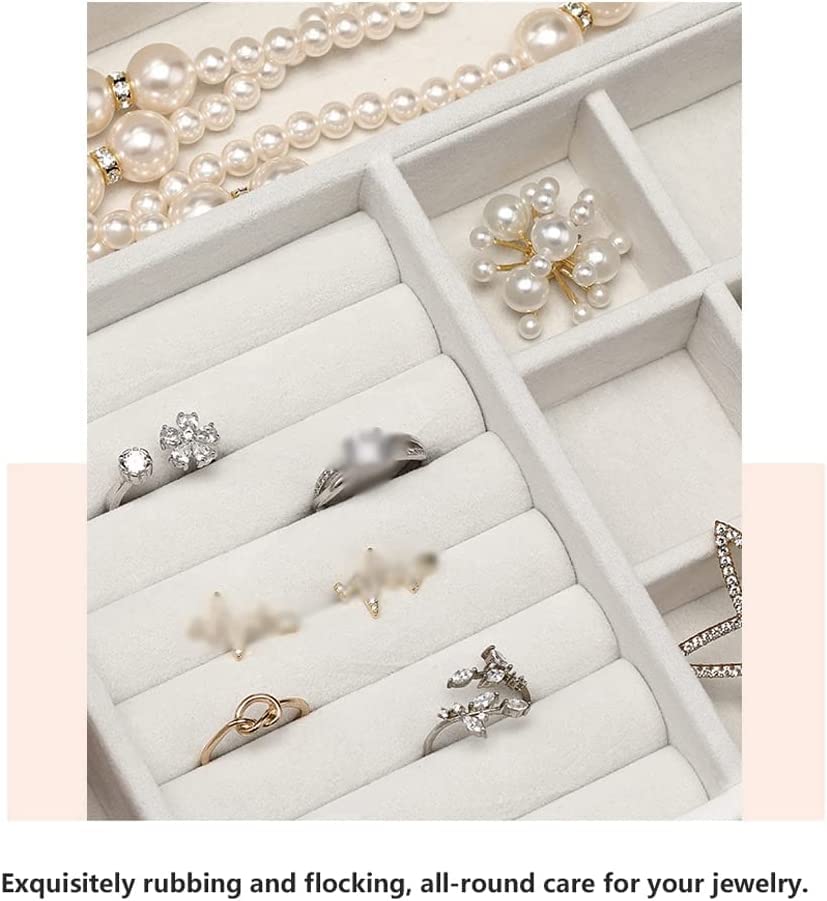 Jewelry Box Jewelry Boxes Jewelry Case PU Leather Jewelry Box Jewelry Storage Box Earring Ear Stud Ring Necklace Organizer Case Jewelry Box Organizer Jewelry Organizer (