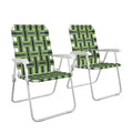 CoscoProducts Folding Lawn Chairs, 2-Pack, Blue and Green
