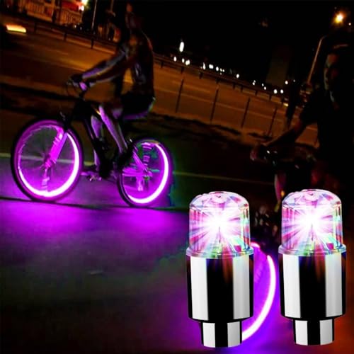 6 Pcs 2024 New Car Auto Flash Lights LED Car Bike Wheel Tire Tyre Valve Dust Cap Spoke Car Valve Stem Car Lights Hub Lamp Car Accessories