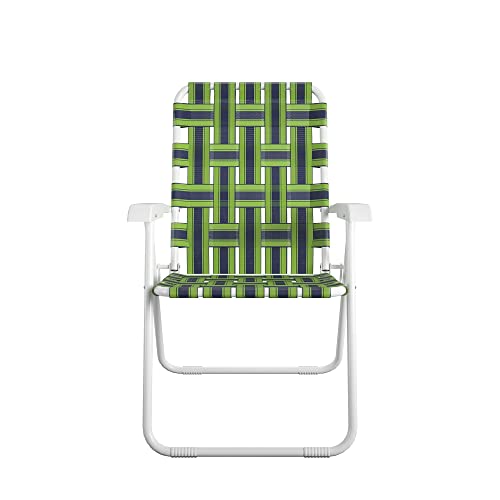 CoscoProducts Folding Lawn Chairs, 2-Pack, Blue and Green