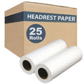 Headrest Paper Rolls, 25-Pack - 8.5" x 225' - Premium Smooth 16 Pound Paper - Disposable Face Cradle Surface Paper Spool for Medical, Exam and Chiropractic Tables