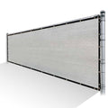 ColourTree 4 ft. x 111 ft. Grey Privacy Fence Screen HDPE Mesh Windscreen with Reinforced Grommets for Garden Fence (Custom Size