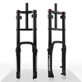 QHIYRZE Fat Bike Fork 20 Inch Bike Suspension Fork Travel 110mm Air Fork 28.6mm Straight Double Shoulder Front Fork Rebound Adjustable for 4.0" Tire Snow Beach E-Bike