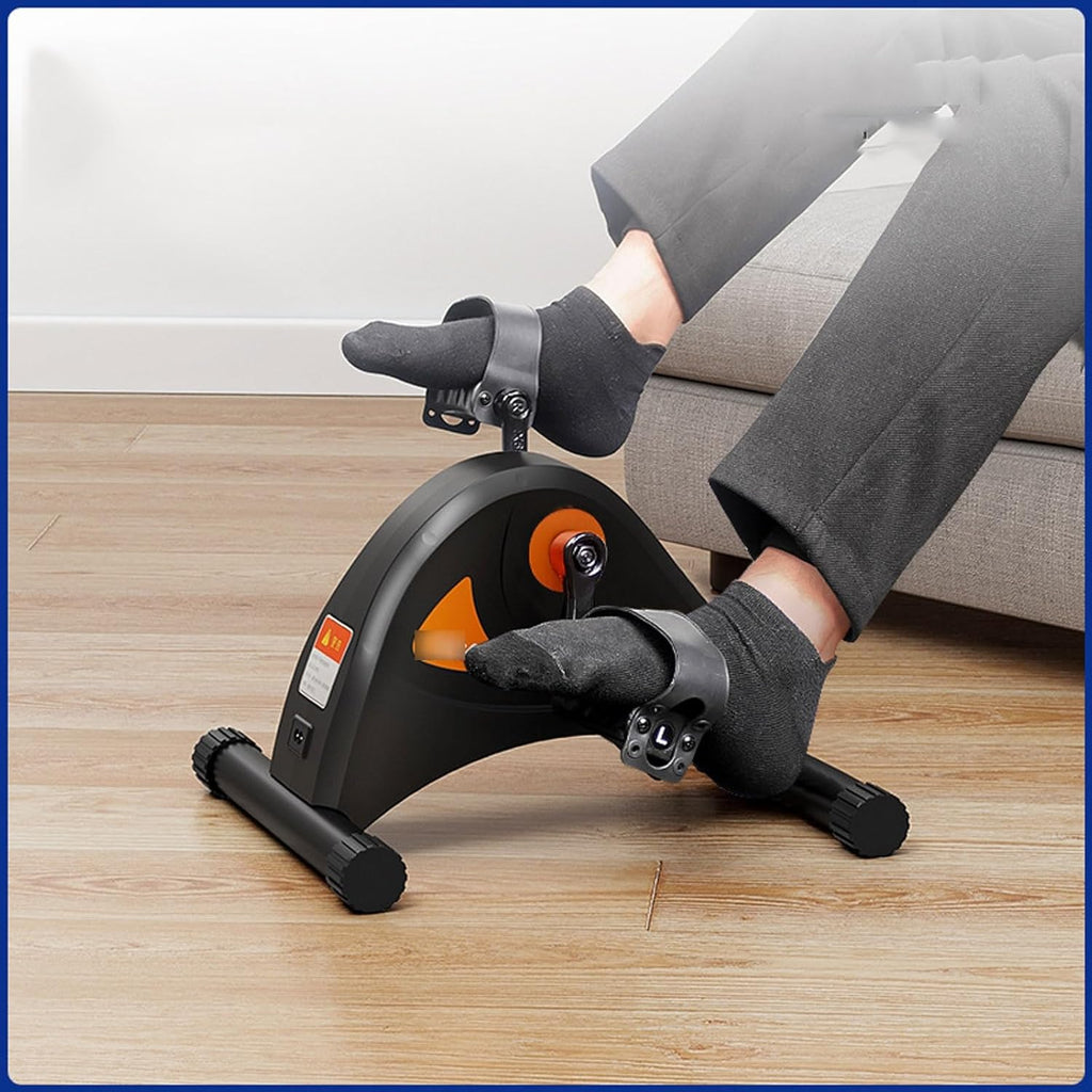 Pedal Exerciser for Seniors, Electric Rehabilitation Training Machine, Under Desk Bike Pedal Exerciser Mini Bike for Leg/Arm Workout Peddler with LCD Display for Home/Office ，for Seniors Legs Workout