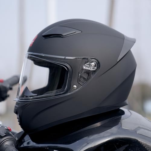 JQF Gear Full Face Motorcycle Helmet WS-607 DOT Approved Motorbike Racing Street Bike Helmets for Adults with Visor