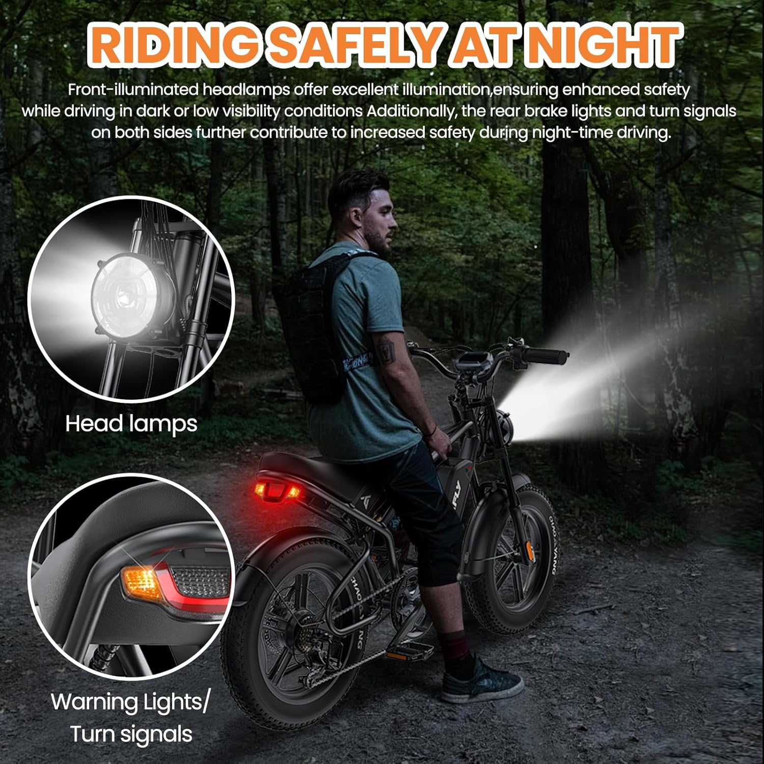 Electric Bike,20''Fat Tire Dirt Bike,with1500W Peak Motor/48V15.6Ah Removable Battery Electric Bicycles,30MPH &75 Miles,Dual Shock Absorber and Acc Cruise Control Ebike for Adults