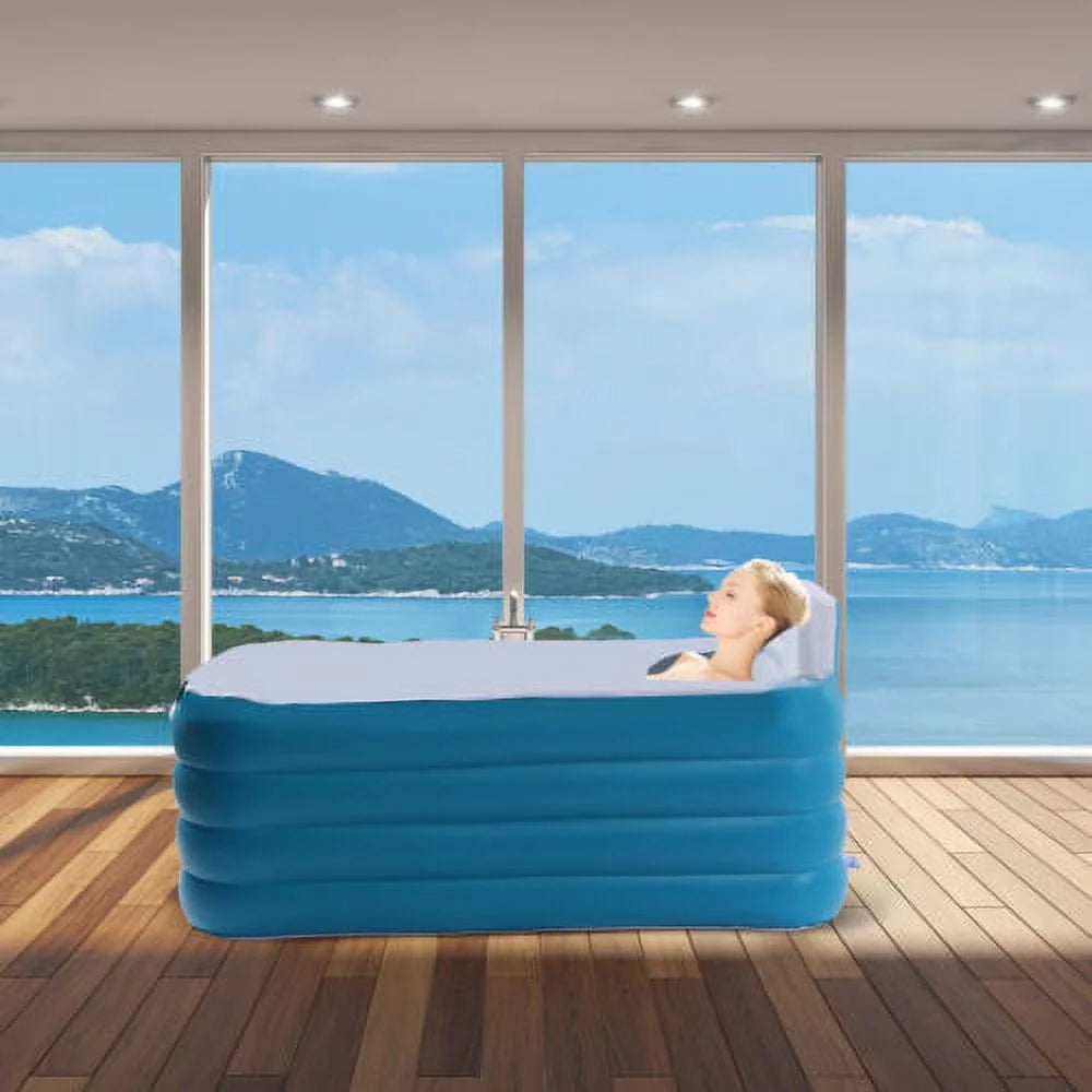 Foldable Portable Modern Automatic Blow Up Bathtub PVC Inflatable Adult Bath Tub
