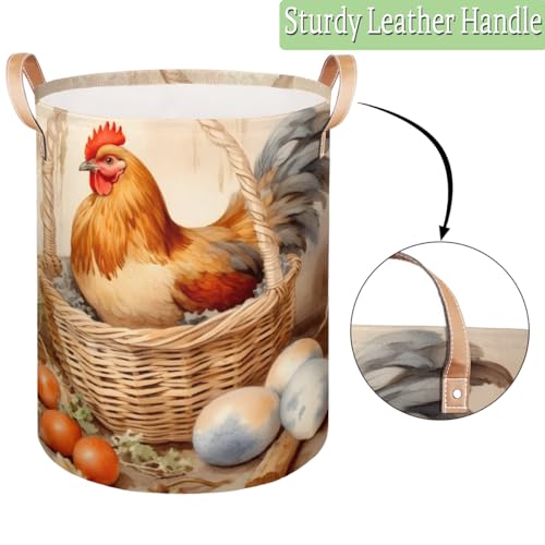Beach Scenery Coconut Trees Laundry Hamper with Leather Handles 68 Litres Capacity Large Laundry Basket Collapsible Storage Bin for Clothes Toys Toiletries