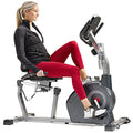 Sunny Health & Fitness Magnetic Recumbent Bike with Optional Exclusive SunnyFit® App Enhanced Bluetooth Connectivity