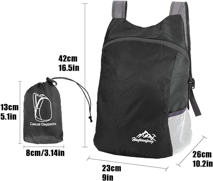 20L Ultra Lightweight Foldable Backpack Small Hiking Rucksack Ultralight Water Resistant Travel Packable Daypack,Men Women