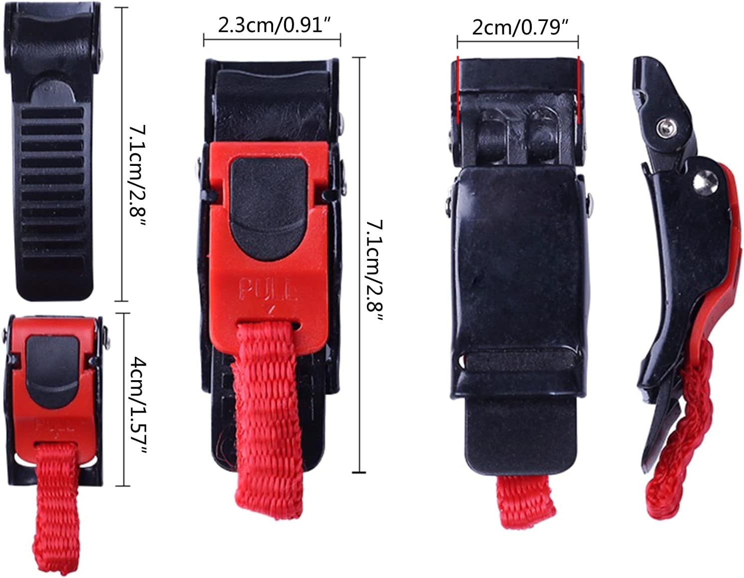 Plastics Speed Clip Quick Release Chin Strap Button Pull Buckle Helmet Clip Replacement, 1 set of 2
