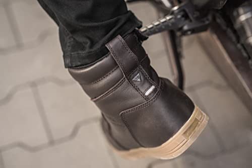 SHIMA Blake Motorcycle Shoes for men - Leather, Breathable, Reinforced Street Riding Shoes with Side Zipper