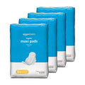 Amazon Basics Thick Maxi Pads with Flexi-Wings for Periods, Extra Heavy Overnight Absorbency, Unscented, Size 5, 20 Count, 1 Pack (Previously Solimo)
