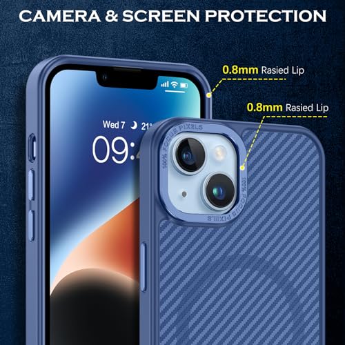 YINLAI Case for iPhone 14 6.1 Inch Carbon Fiber Pattern