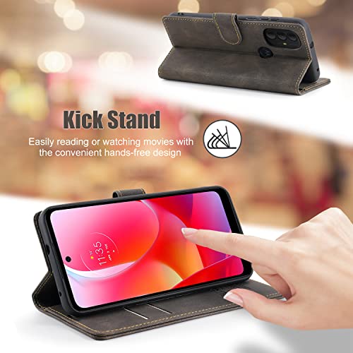 Moto G Power 2022 Wallet Case with [RFID Blocking] Card Holder Kickstand Magnetic,Leather Flip Case Wallet for Moto G Power 2022 6.5 inch-Blue