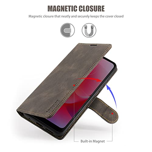 Moto G Power 2022 Wallet Case with [RFID Blocking] Card Holder Kickstand Magnetic,Leather Flip Case Wallet for Moto G Power 2022 6.5 inch-Blue