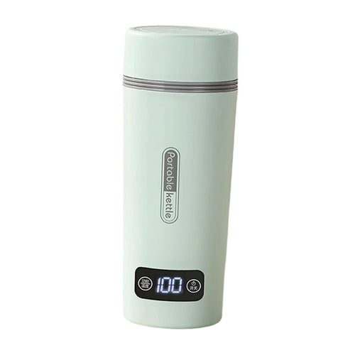 350ml Portable Kettle Electric Tea Kettle Insulated Smart Teapot Coffee Kettle Small Water Boiler for Parties Household Trips green