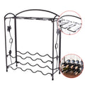 ZhdnBhnos 2-Tier 8 Bottles Stackable Wine Rack Countertop Glasses Storage Organizer Floor Standing Holder Display Shelf