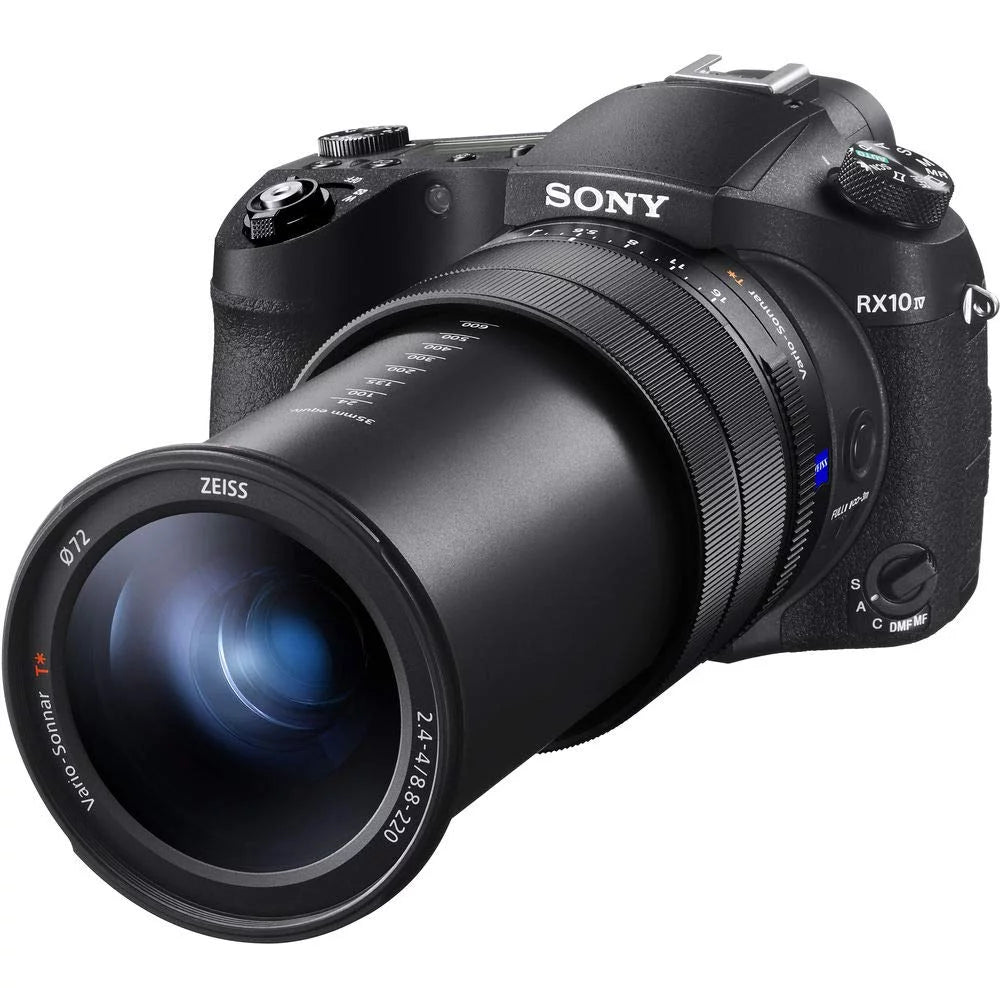 Sony Cyber-Shot DSC-RX10 IV Camera DSCRX10M4/B with Soft Bag, Tripod, Additional Battery, 64GB Memory Card, Card Reader,