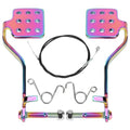 GREHUA Go Kart Pedals,Go Cart Brake Pedal with 71” Throttle Cable Kit for Predator 196cc 212cc 6.5hp Road Rocket Azusa Fun Kart Radio Flyer Carter Vintage Racing Drift Trike Heavy Duty Parts Black