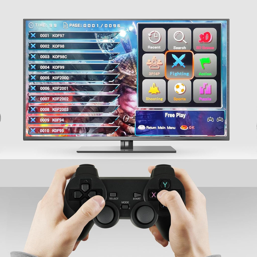 Akaxi Arcade Game Box, Plug and Play Retro Game Console, Pre-installed with over 20,000 classic games, 4K HD Output，TV PC Projector, Supports Up to 4 Players, Search, Save, Hide, Favorites List