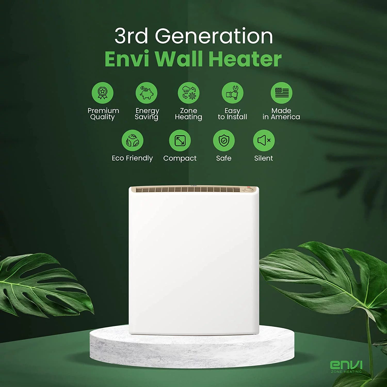 220 Volt Hardwired Electric Panel Wall Heater for Home, Energy Efficient, Child Safe, Quiet, Great for Bedrooms, Bathrooms, Office, Kitchen, Garage, Tip-Over Protection, Comfort-Level Thermostat