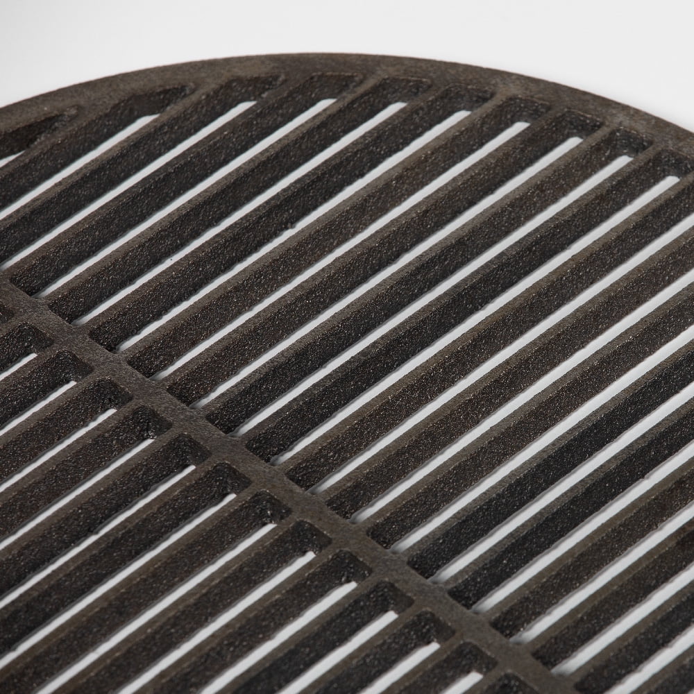Titan Great Outdoors Dual Sided 18in Cast Iron Grill Grate, Fits LGE & Kamado Joe, Wide or Narrow Sear Marks