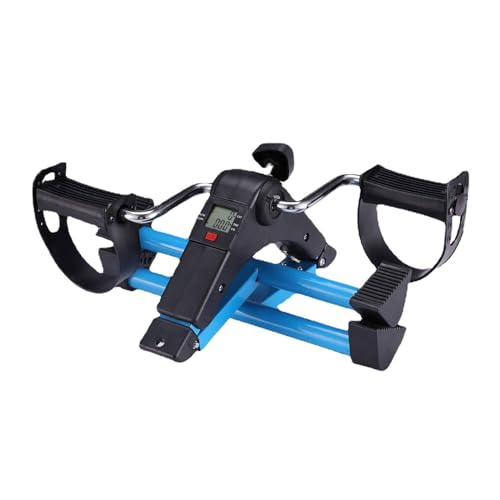 Exercise Bike Under Desk Bike Pedal Exerciser, Indoor Elderly Rehabilitation Training Machine，Foldable Mini Exercise Bike for Leg and Arm Workouts, Bike Peddler Machine for Seniors with LCD Display Un