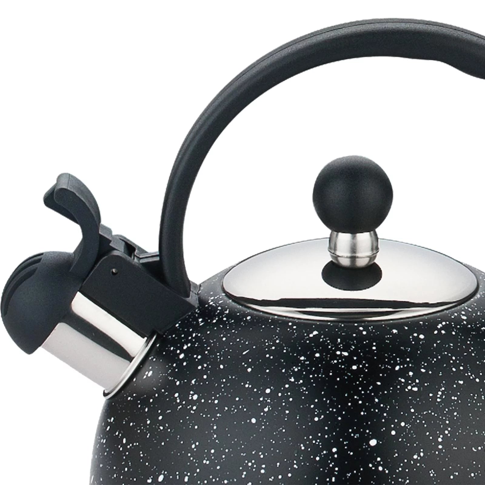 Multifunctional Loud Whistling Kettle 2L Large Capacity Household Stainless Steel Picnic Tea Pot Teapot Kettle Water Kettle for picnic black
