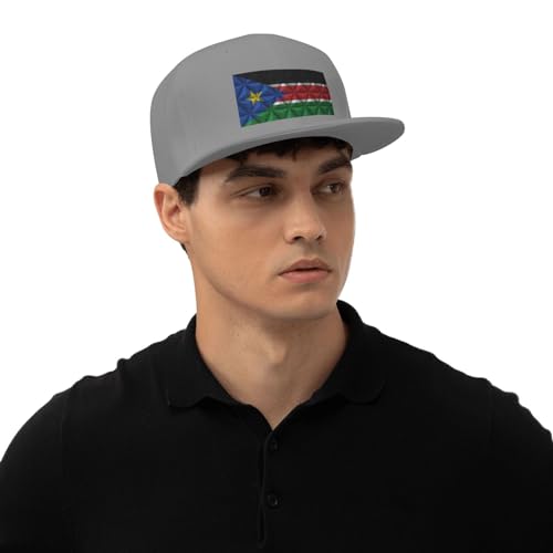 Flag of South Sudan with Polygon Effect Baseball Cap for Men Women Snapback Hat Adjustable Flat Bill Hats