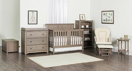 Child Craft Harmony 3 Drawer Dresser with Removable Changing Table Topper for Nursery or Bedroom, Plenty of Storage, Anti-Tip Kit Included to Prevent Tipping, Non-Toxic, Baby Safe Finish (Cool Gray)