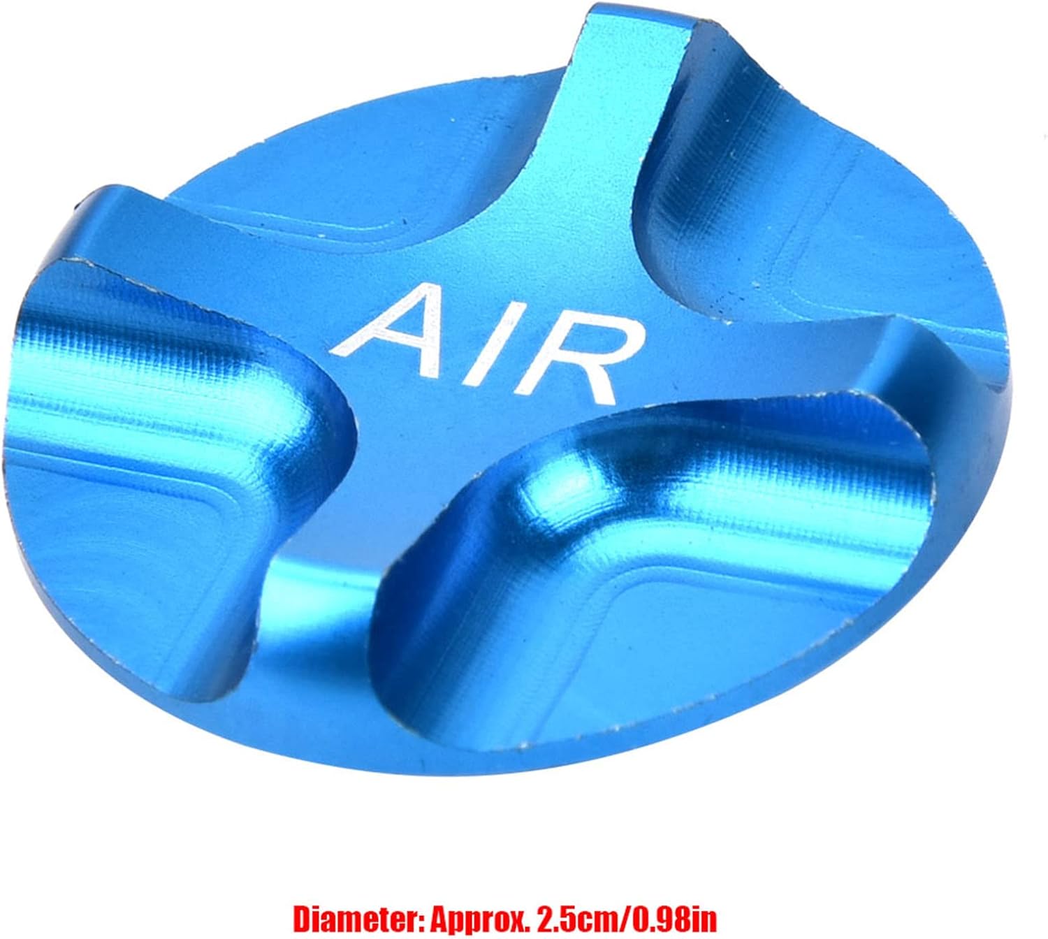 Air Valve Cap, MTB Headset Cap, Aluminium Alloy Suspension Fork Front Fork Airtight Valve Cover Bike Axxessory (Blue)
